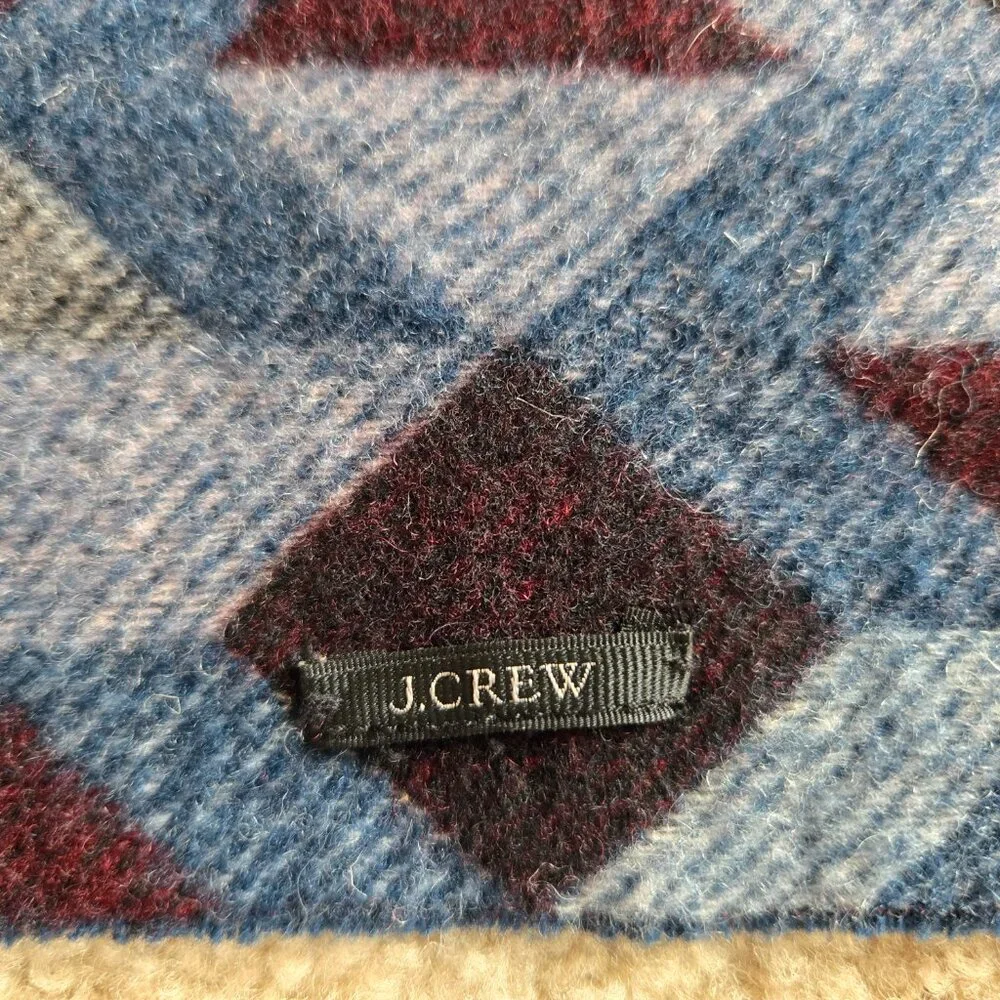 J. Crew Wool Scarf Geometric Thick